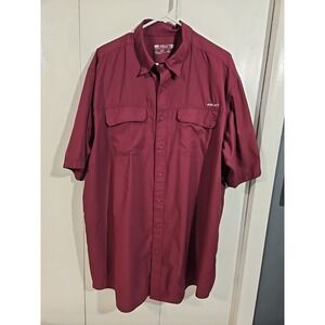 Ariat Tek Shirt Mens XL-T Burgundy VentTeck Outbound Button Up Maroon (1465